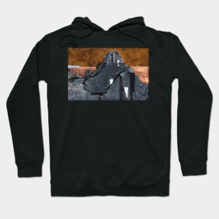 Mykonos Chapel Greek Island watercolor gothic style Hoodie